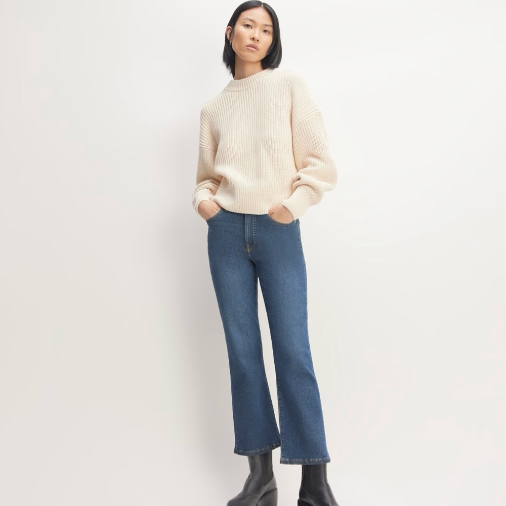 Everlane The Kick Bootcut Jean Dark Indigo Blue